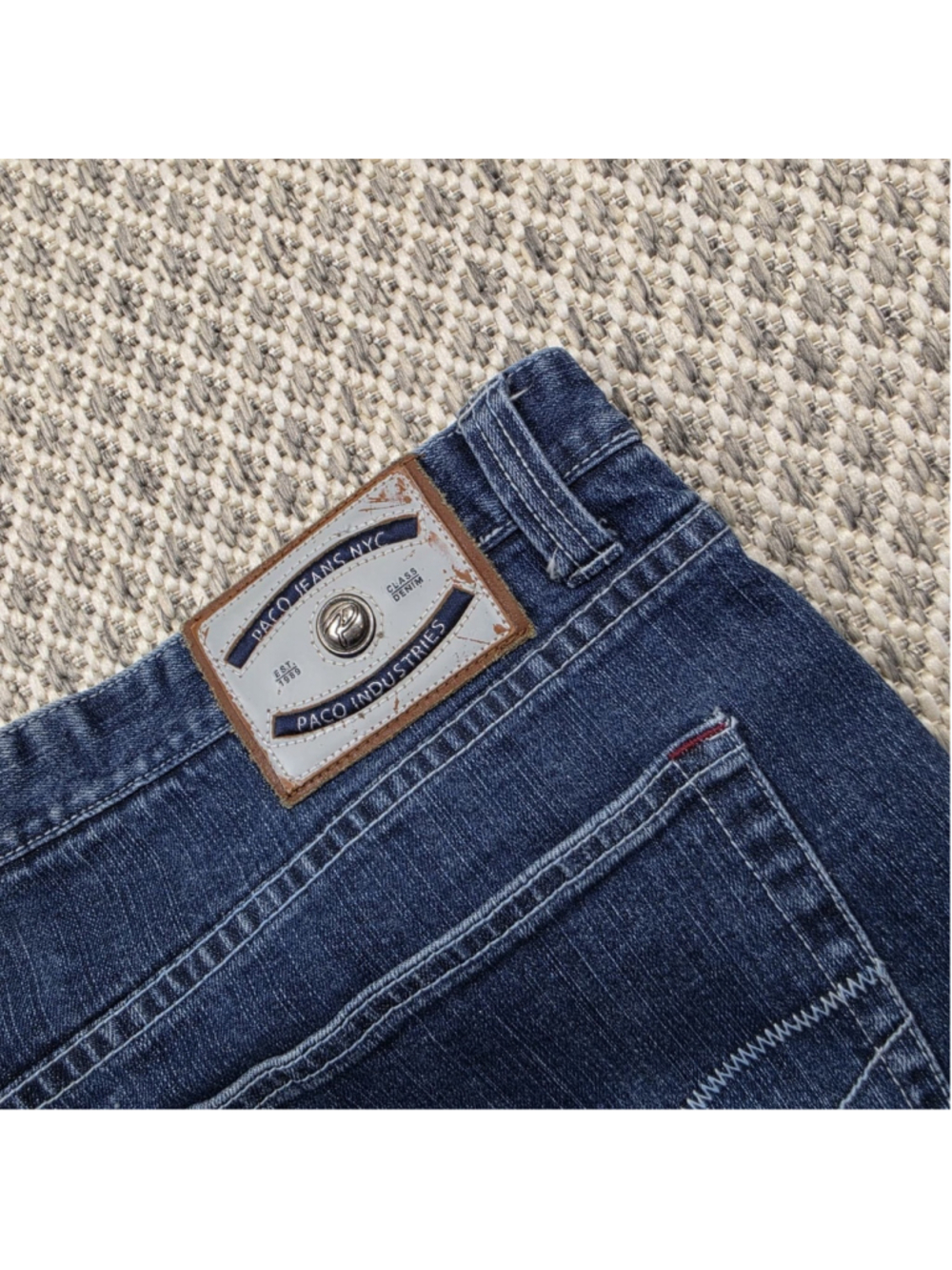 Paco Jeans NYC Relaxed Fit Jeans Men’s Size 40x32 Blue Denim Pants Y2K - Picture 8 of 14